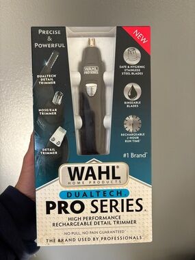 Wahl Pro Series DualTech Rechargeable Detail Trimmer - Black & Silver